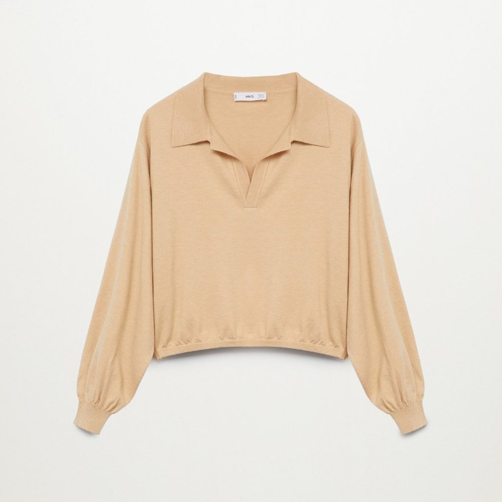Mango Polo Style Sweater Size Large